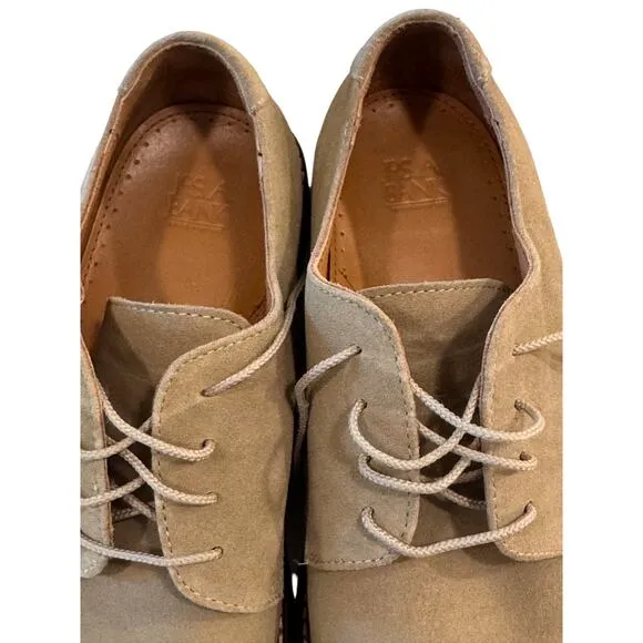 👞 Jos. A. Bank Tan Suede Derby Shoes | Men's 9.5M | Full Leather Upper 👞