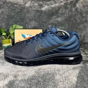🔴 NWOT Nike Air Max Running Shoes Mens Blue Gym Fitness 2017 Sneakers Flyknit
