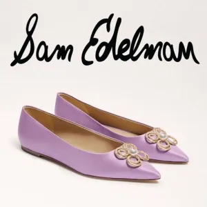 💜 SAM EDELMAN Wanda Tour Lilac Dress Flats MSRP $158 SIZES 6,5 and 9 NEW IN BOX