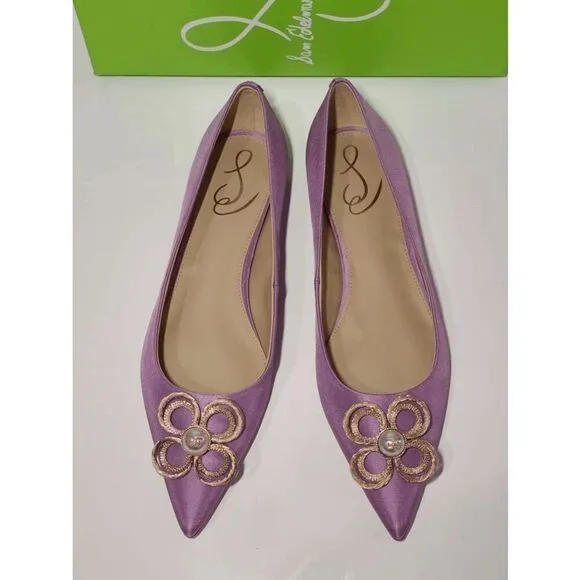 💜 SAM EDELMAN Wanda Tour Lilac Dress Flats MSRP $158 SIZES 6,5 and 9 NEW IN BOX
