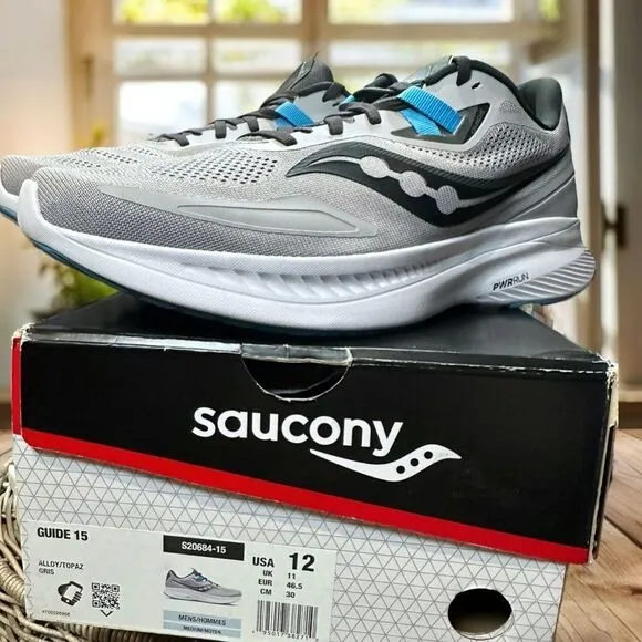 🔥 🆕 SAUCONY GUIDE 15 Running Shoes Sneakers MEN'S Size 12 EU 46.5