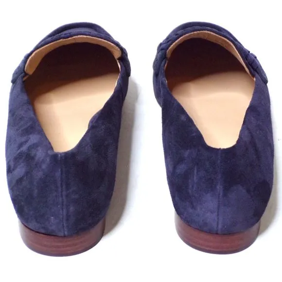 🆕 VERONICA BEARD Arlie Loafer Shoes Suede Navy Blue 9.5
