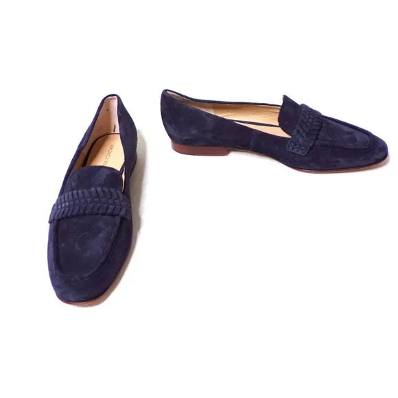 🆕 VERONICA BEARD Arlie Loafer Shoes Suede Navy Blue 9.5