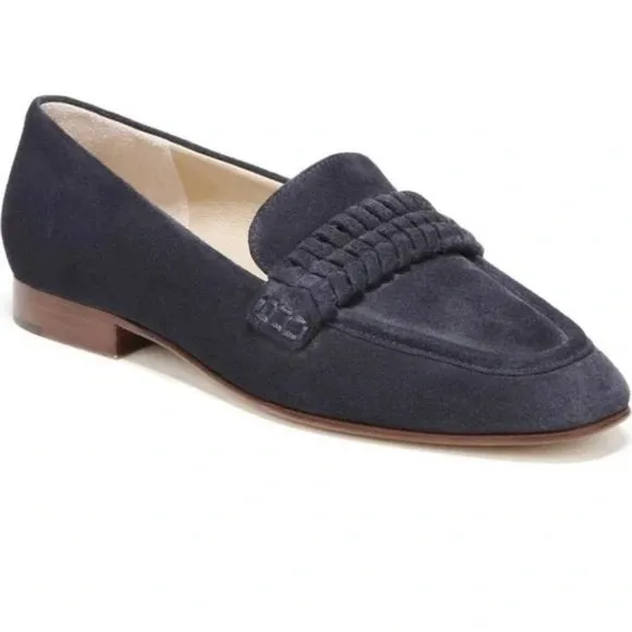 🆕 VERONICA BEARD Arlie Loafer Shoes Suede Navy Blue 9.5