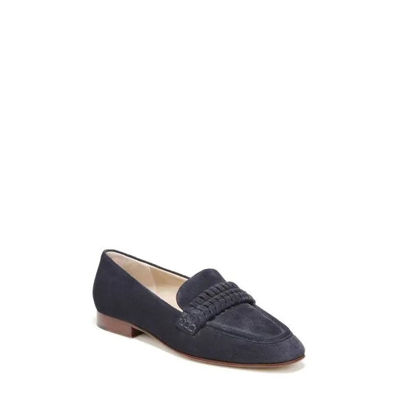🆕 VERONICA BEARD Arlie Loafer Shoes Suede Navy Blue 9.5
