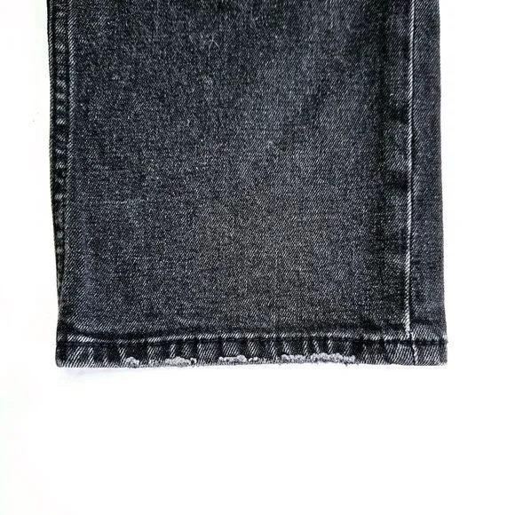 Abercrombie &amp; Fitch The Ankle Straight Ultra High Rise Jeans in Black Wash 27/4