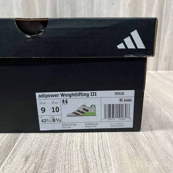 Adidas Adipower Weightlifting III Fitness Gym Sports Shoes IF0530 Men’s Sz 9