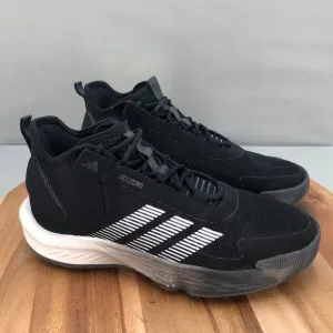 Adidas Adizero Select Team Basketball Shoes Mens 9 Black Silver Mid Top Comfort