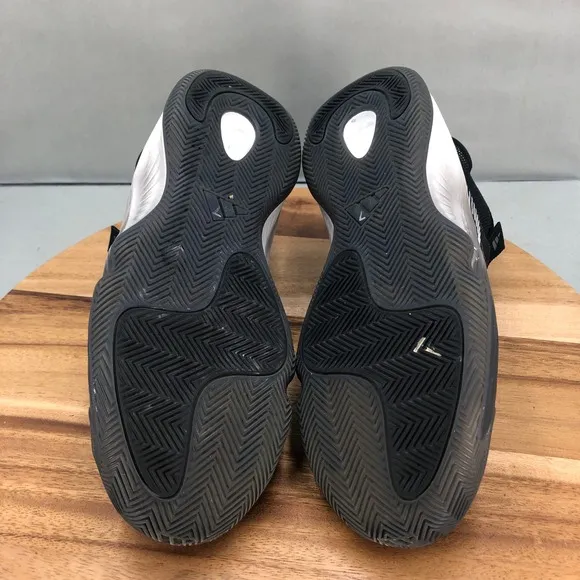 Adidas Adizero Select Team Basketball Shoes Mens 9 Black Silver Mid Top Comfort