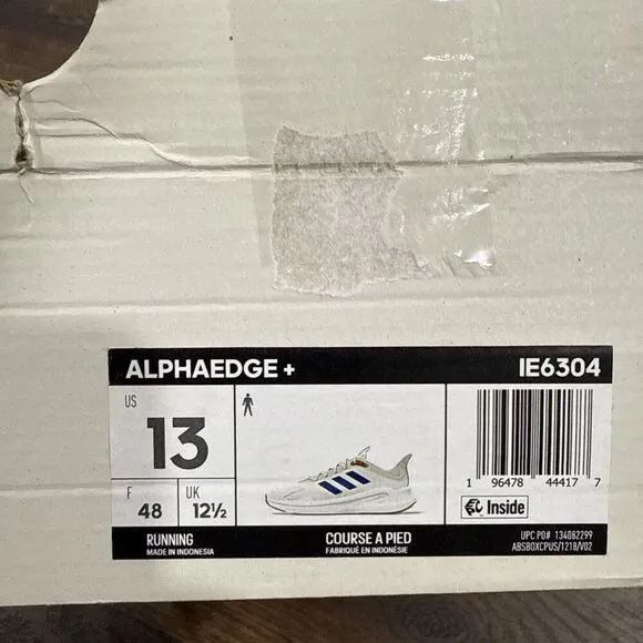ADIDAS ALPHAEDGE   Men’s Size 13 Running Training Gym Shoes ~ #IE6304 New