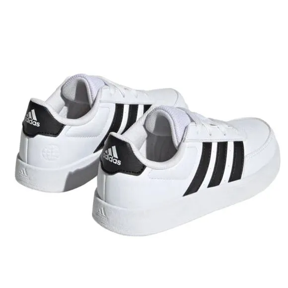 adidas Boy’s Breaknet Shoes Sneakers Synthetic Leather Upper Comfort Size 2 NEW
