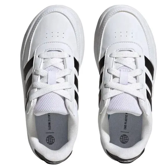 adidas Boy’s Breaknet Shoes Sneakers Synthetic Leather Upper Comfort Size 2 NEW