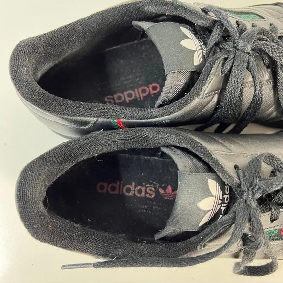 Adidas Continental 80 Sneakers Men Size 10 Black Green Casual Shoes EE5343