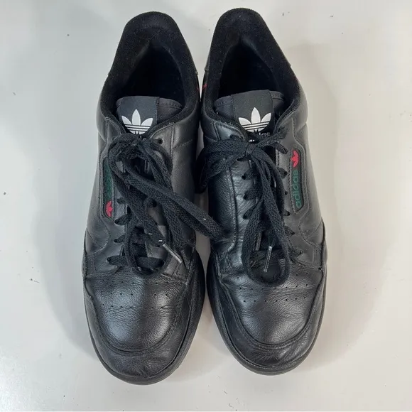 Adidas Continental 80 Sneakers Men Size 10 Black Green Casual Shoes EE5343
