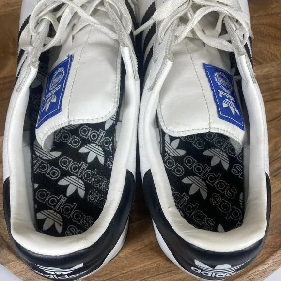 Adidas Originals Samoa Mens White And Black Size 14 Athletic Shoes Sneakers