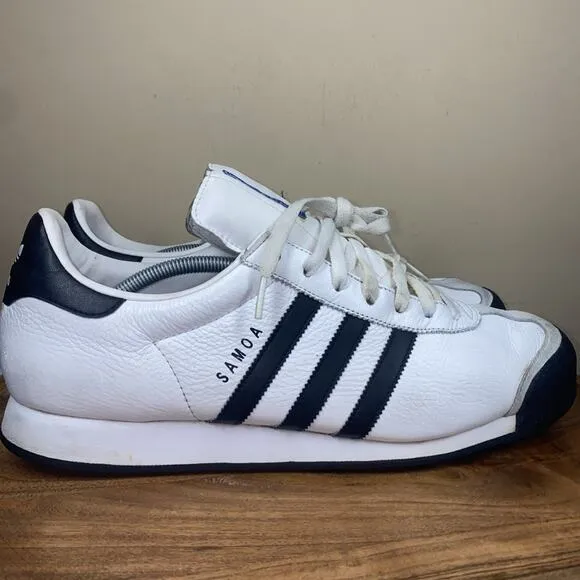 Adidas Originals Samoa Mens White And Black Size 14 Athletic Shoes Sneakers