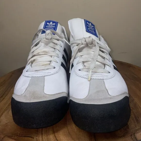 Adidas Originals Samoa Mens White And Black Size 14 Athletic Shoes Sneakers