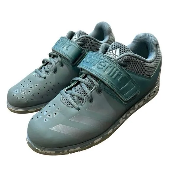 adidas Powerlift 3.1 Green Lace Up Fitness Sneakers Shoes Men’s 8.5 Crossfit