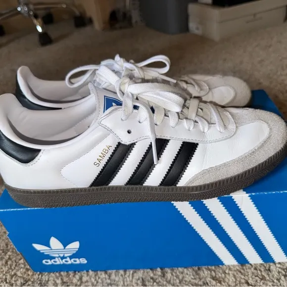 Adidas Samba Classic Men's Shoes - White and Black