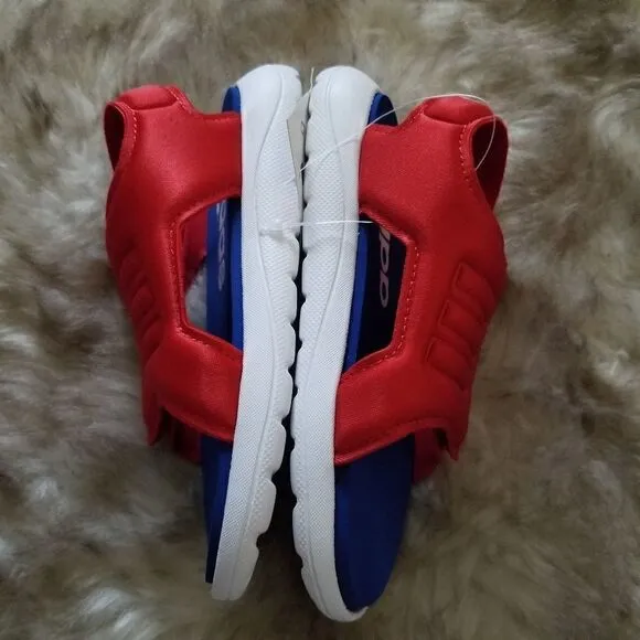 ADIDAS Comfort Toddler Boys Sandals in Red &amp; Blue Size 9 NEW