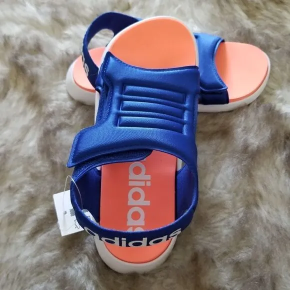 ADIDAS Comfort Kids Boys Sandals in Royal Blue &amp; Orange