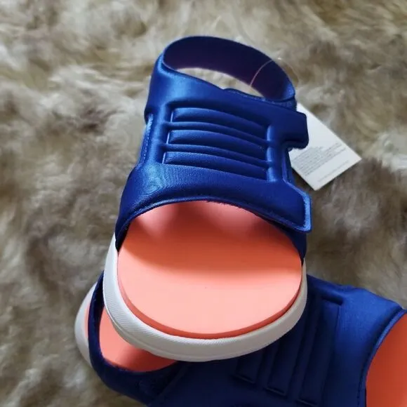 ADIDAS Comfort Kids Boys Sandals in Royal Blue &amp; Orange