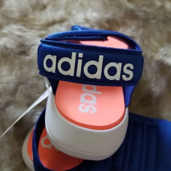 ADIDAS Comfort Kids Boys Sandals in Royal Blue &amp; Orange