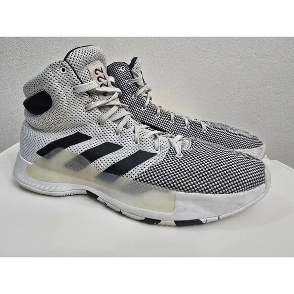 Adidas Men's Pro Bounce Madness BB8072 White Basketball Shoes Sneakers Size 12