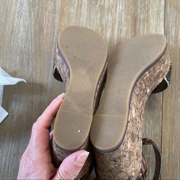 Adolfo Dominguez  hairy leather  wedges sandals 8