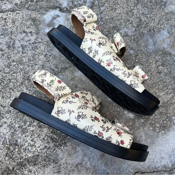Aerosoles x Laura Ashley La Lamirca Double Strap Sandals - Size 9.5