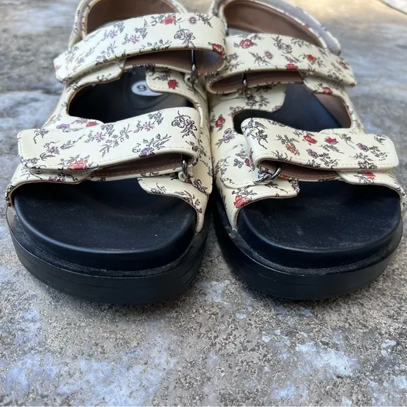 Aerosoles x Laura Ashley La Lamirca Double Strap Sandals - Size 9.5