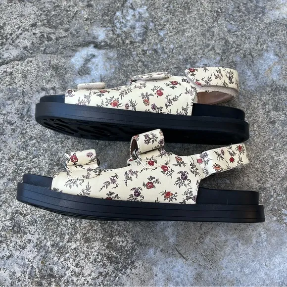 Aerosoles x Laura Ashley La Lamirca Double Strap Sandals - Size 9.5