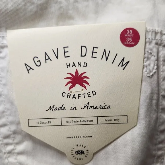Agave Denim Pants No 11 Classic Rincon‎ Flex Size 38x35 Made in USA