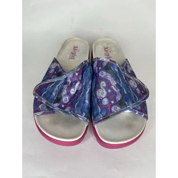 Alegria AIR-267 AIRIE Such A Monet Women 41 US 10 Comfort Platform Slide Sandals