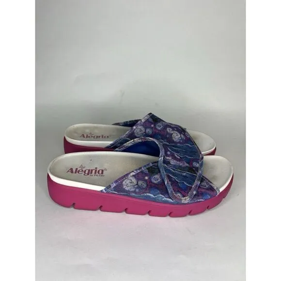 Alegria AIR-267 AIRIE Such A Monet Women 41 US 10 Comfort Platform Slide Sandals