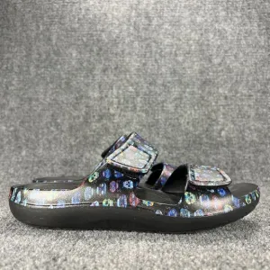 Alegria Orbyt Recovery Sandals Womens 39 US 9 Black Sugar Skulls Lightweight