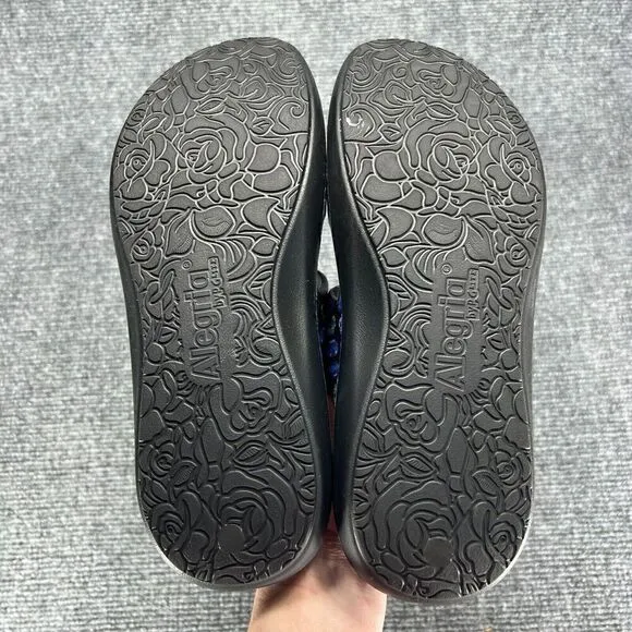 Alegria Orbyt Recovery Sandals Womens 39 US 9 Black Sugar Skulls Lightweight