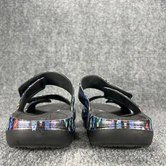Alegria Orbyt Recovery Sandals Womens 39 US 9 Black Sugar Skulls Lightweight