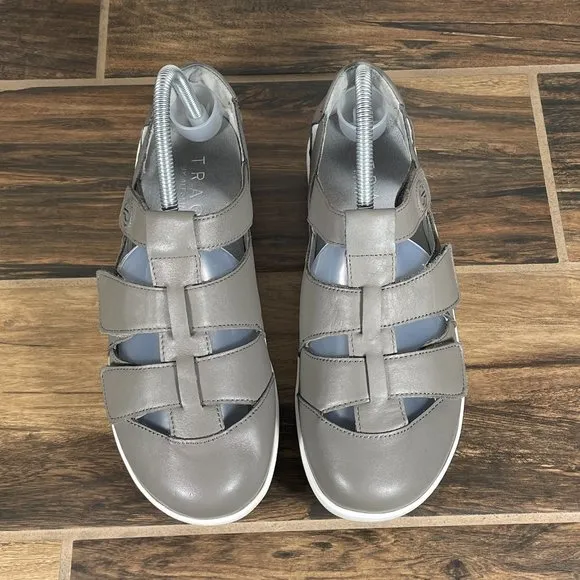 Alegria Traq Treq Women's Size EU 38 Shoes Dove Gray Strappy Smart Sandal