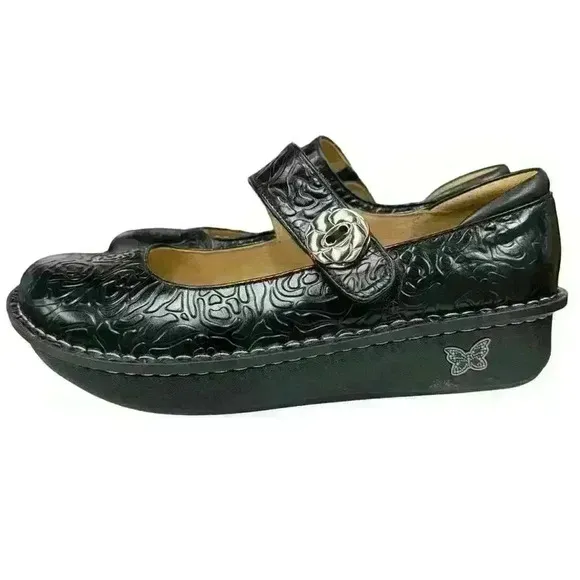 Alegria Women's Paloma Mary Jane Nurse Shoe Clog Comfort Leather Black Size 11