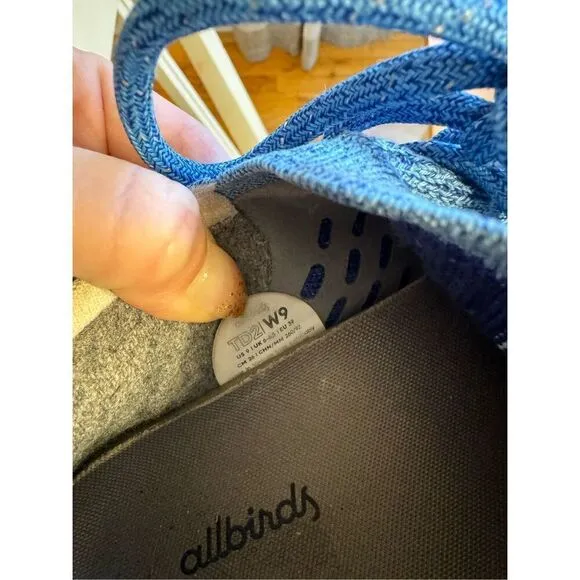 Allbirds Tree Dasher 2 Women's Size 9 Blue Comfort Running Sneakers Shoes