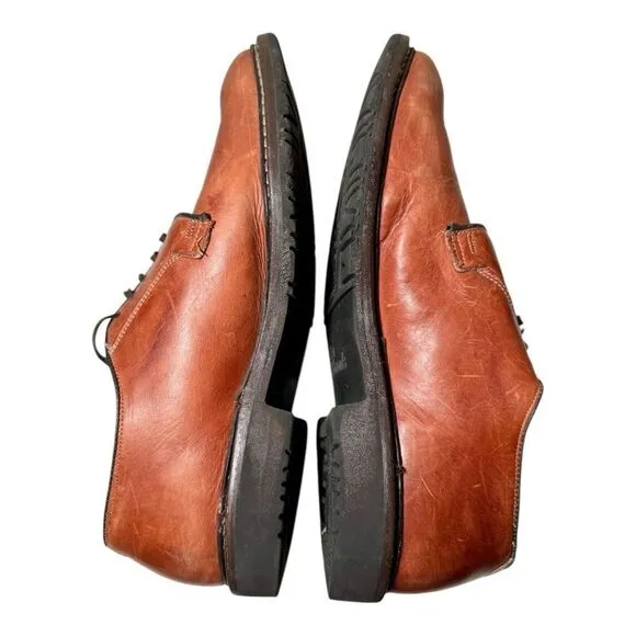 Allen Edmonds Badlands Leather Derby Oxford Dress Shoes Brown Mens Size 11 D