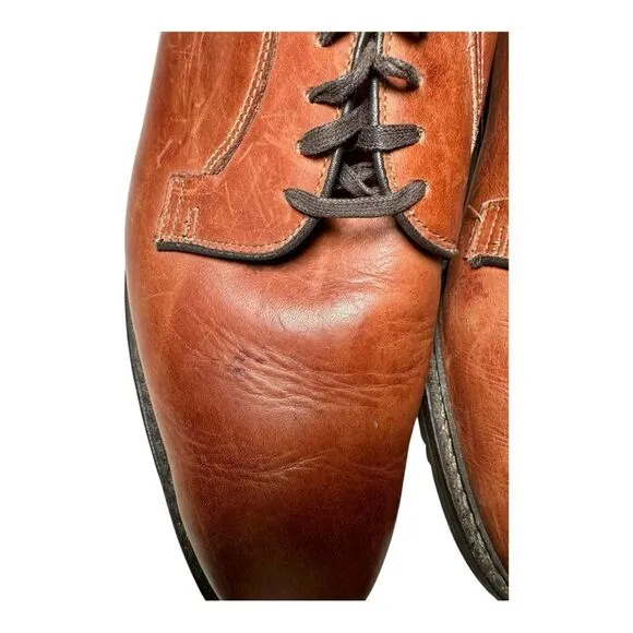 Allen Edmonds Badlands Leather Derby Oxford Dress Shoes Brown Mens Size 11 D
