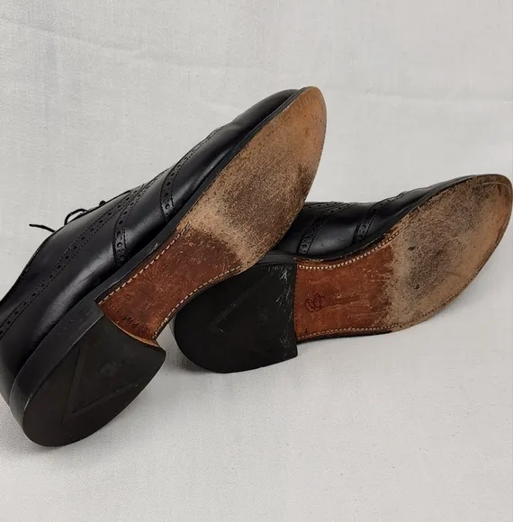 Allen Edmonds Black Birmingham Oxford Leather Dress Shoes