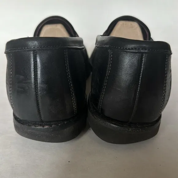 ALLEN EDMONDS Black Leather Apron Toe Penny Loafers Extralight 3032 56801 Sz 10D