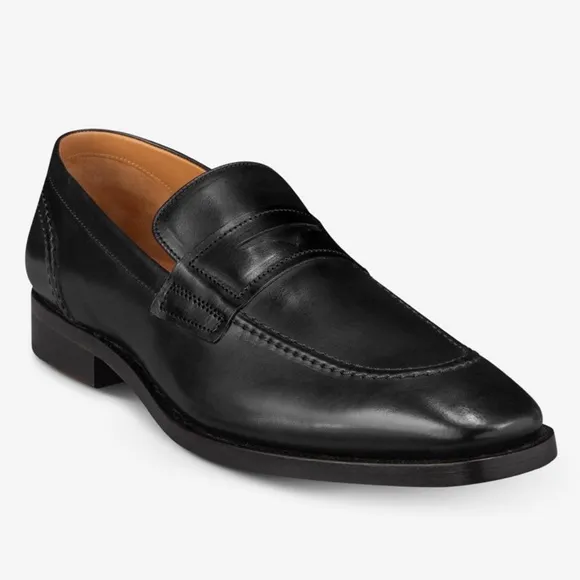 ALLEN EDMONDS Black Leather Apron Toe Penny Loafers Extralight 3032 56801 Sz 10D