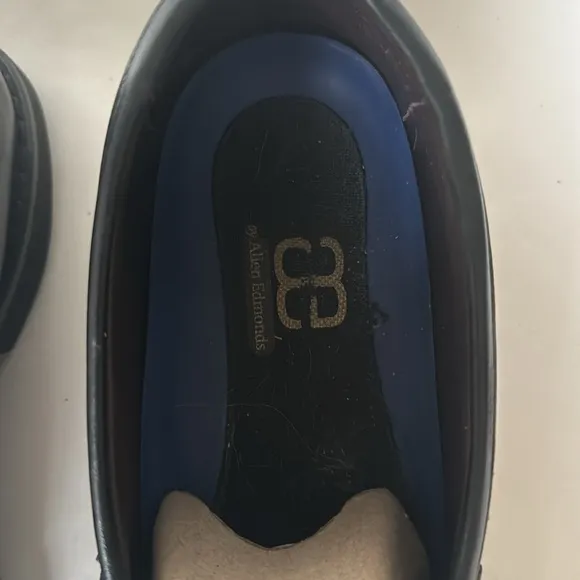 ALLEN EDMONDS Black Leather Apron Toe Penny Loafers Extralight 3032 56801 Sz 10D