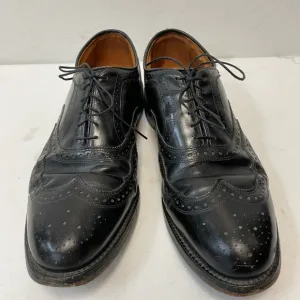 ALLEN EDMONDS Made in USA Black Barrington Brogue Wingtip Shoes Size 12 1/2 D
