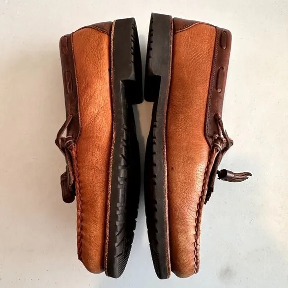 Allen Edmonds Nashua Loafer Mens Size 9  Brown Leather Rubber Sole Tassel