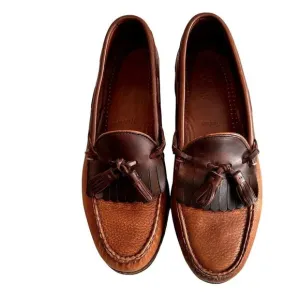 Allen Edmonds Nashua Loafer Mens Size 9  Brown Leather Rubber Sole Tassel